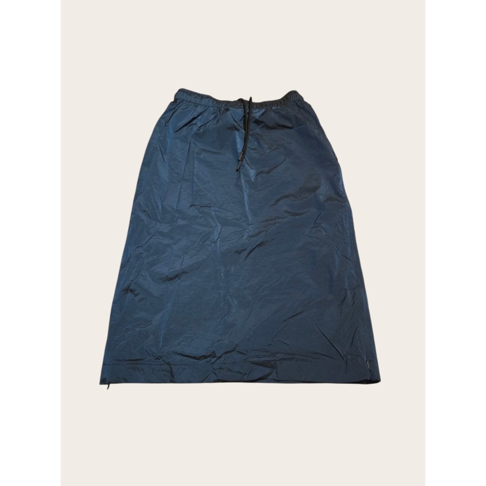 Nike Womens Sportswear Hypermesh Knee Length Skirt S XS Teal Side Zip Gorpcore